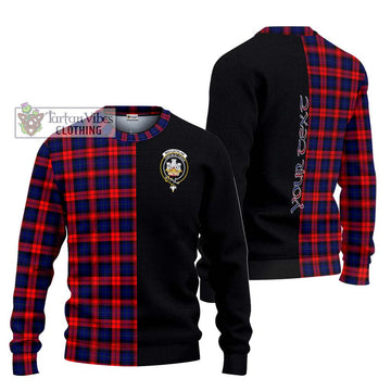 MacLachlan Modern Tartan Ugly Sweater with Family Crest and Half Of Me Style