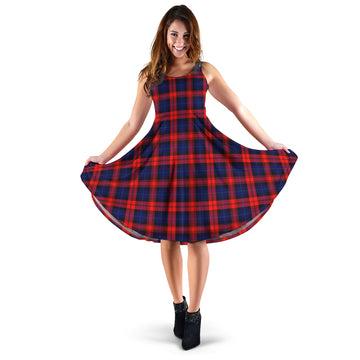 MacLachlan Modern Tartan Sleeveless Midi Womens Dress