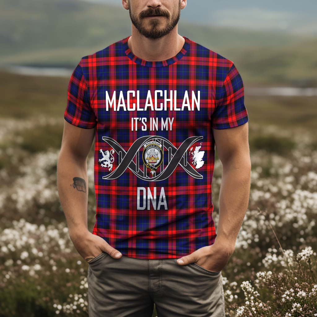 Tartan Vibes Clothing MacLachlan Modern Tartan T-Shirt with Family Crest DNA In Me Style