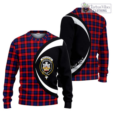 MacLachlan Modern Tartan Ugly Sweater with Family Crest Circle Style