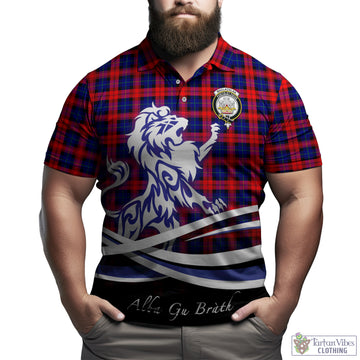 MacLachlan Modern Tartan Polo Shirt with Alba Gu Brath Regal Lion Emblem