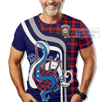 MacLachlan Modern Tartan T-Shirt with Epic Bagpipe Style