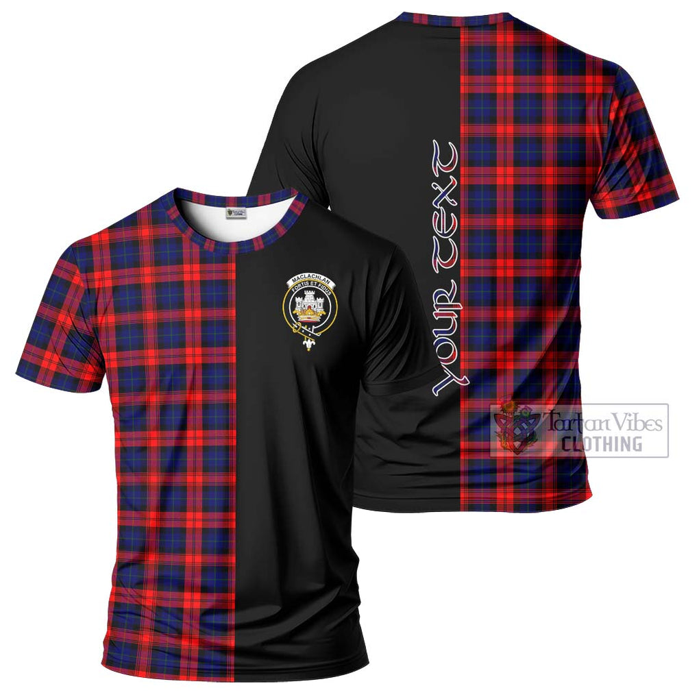 MacLachlan Modern Tartan T-Shirt with Family Crest and Half Of Me Style Kid's Shirt - Tartanvibesclothing Shop