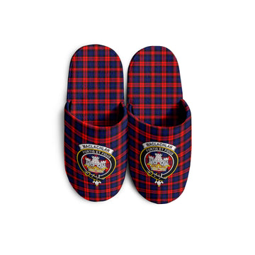 MacLachlan Modern Tartan Home Slippers with Family Crest