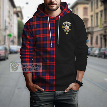 MacLachlan Modern Tartan Hoodie with Family Crest and Half Of Me Style