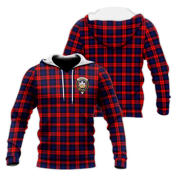 MacLachlan Modern Tartan Knitted Hoodie with Family Crest