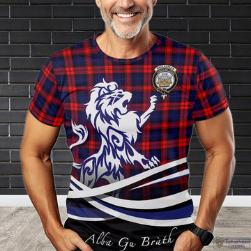MacLachlan Modern Tartan T-Shirt with Alba Gu Brath Regal Lion Emblem