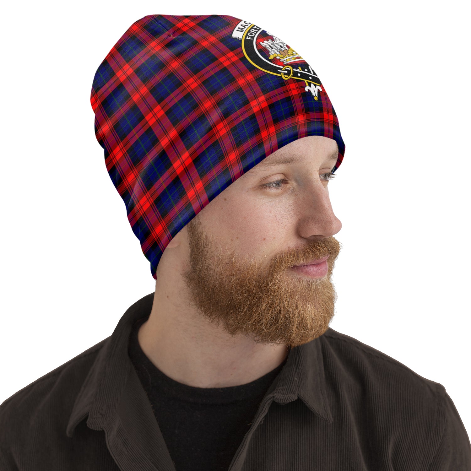 MacLachlan Modern Tartan Beanies Hat with Family Crest One Size 10.5*10.2 inches - Tartan Vibes Clothing