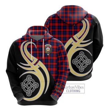 MacLachlan Modern Tartan Hoodie with Family Crest and Celtic Symbol Style