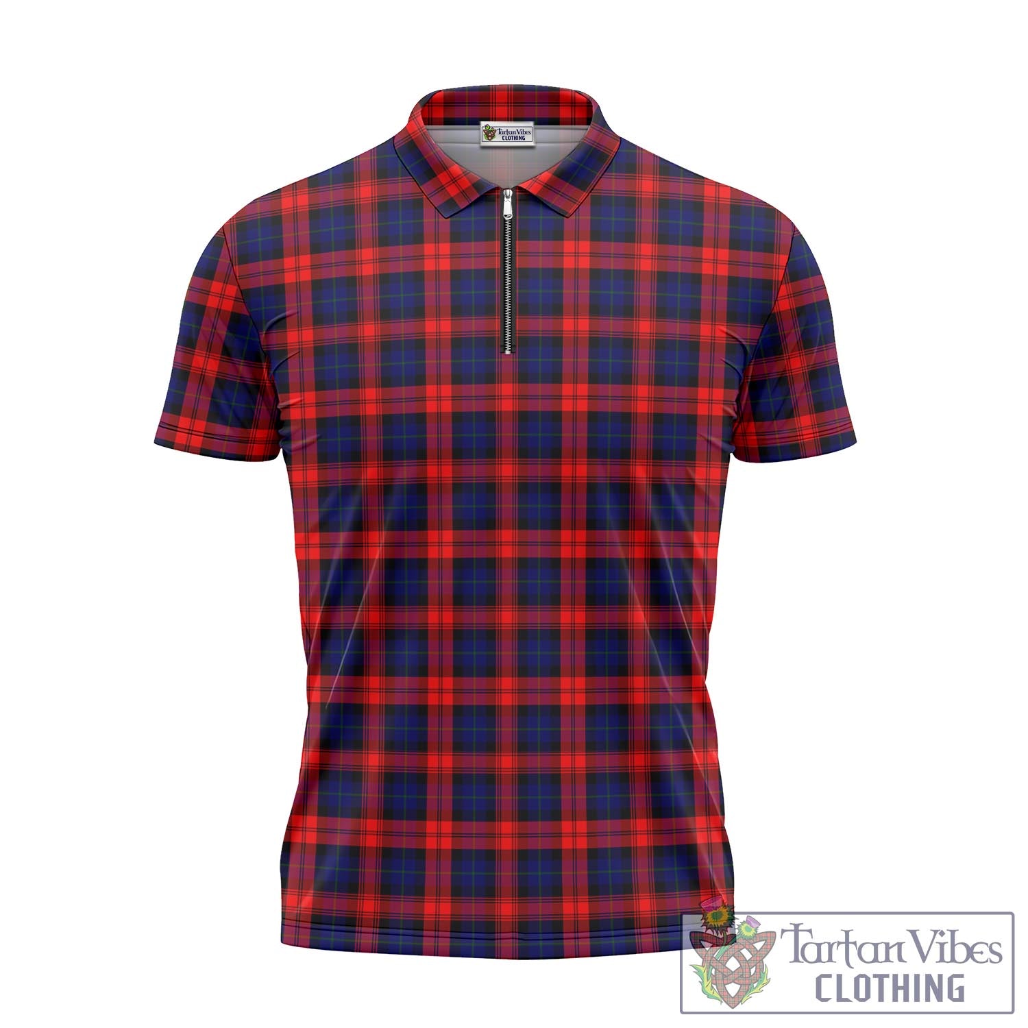 Tartan Vibes Clothing MacLachlan Modern Tartan Zipper Polo Shirt