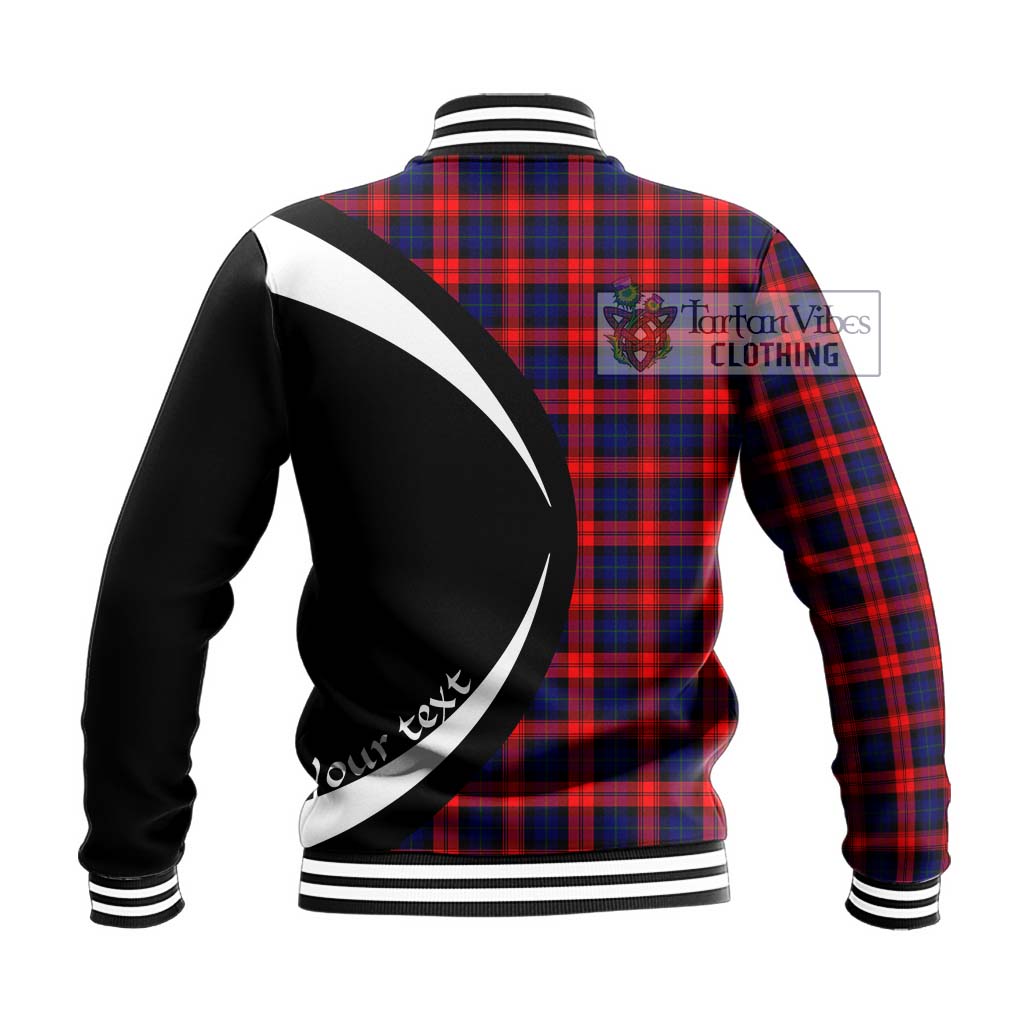 MacLachlan Modern Tartan Baseball Jacket with Family Crest Circle Style - Tartan Vibes Clothing