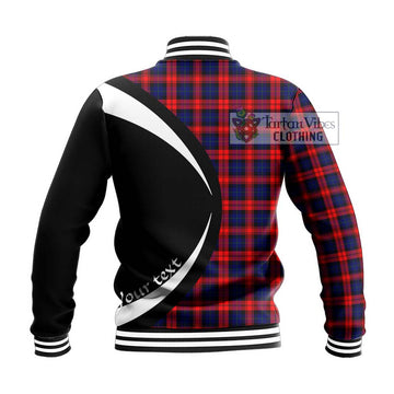 MacLachlan Modern Tartan Baseball Jacket with Family Crest Circle Style