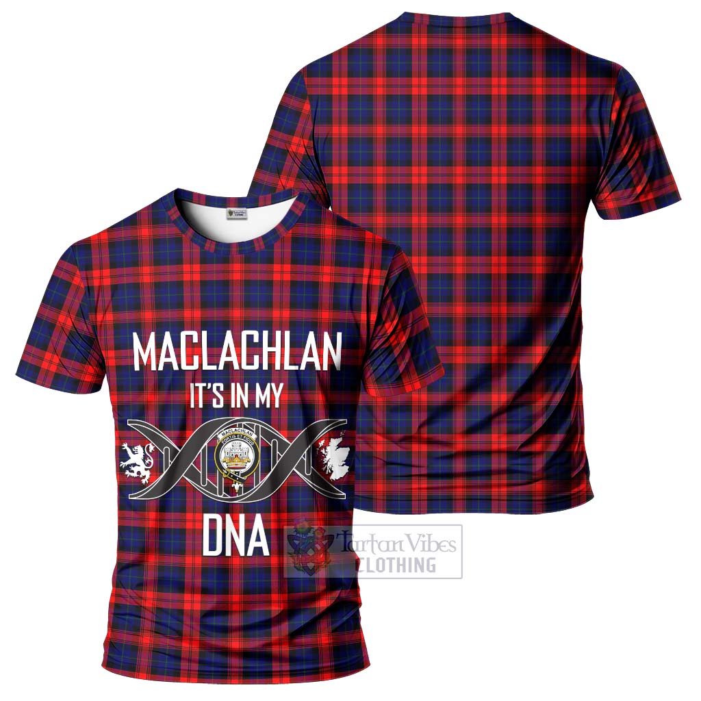 Tartan Vibes Clothing MacLachlan Modern Tartan T-Shirt with Family Crest DNA In Me Style