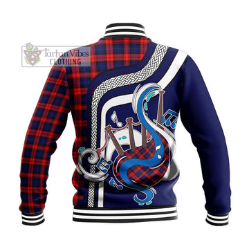 MacLachlan Modern Tartan Baseball Jacket with Epic Bagpipe Style