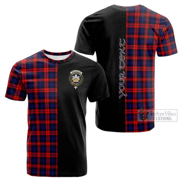 MacLachlan Modern Tartan Cotton T-shirt with Family Crest and Half Of Me Style