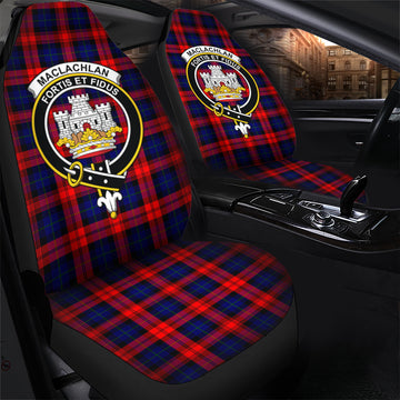 MacLachlan Modern Tartan Car Seat Cover with Family Crest