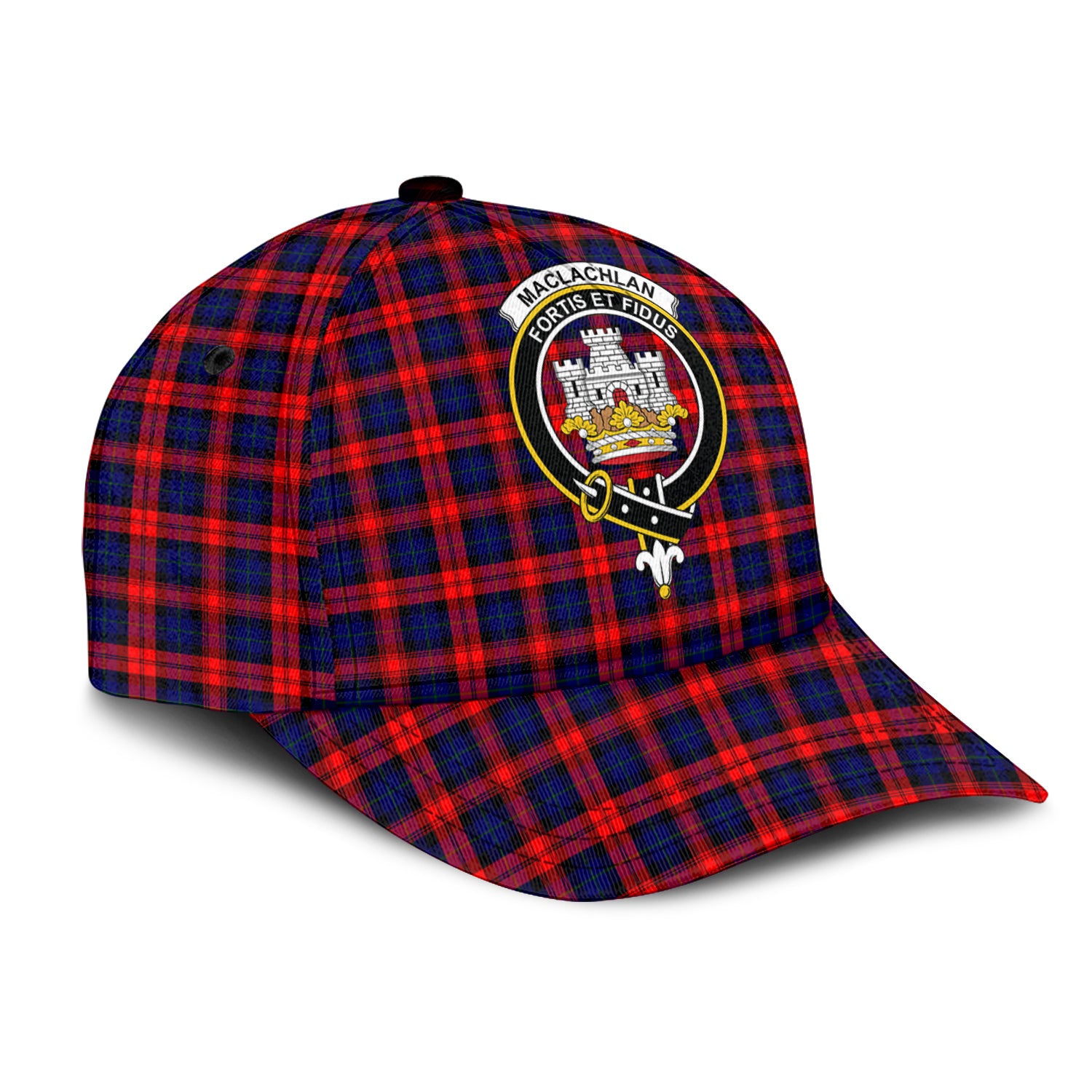 MacLachlan Modern Tartan Classic Cap with Family Crest - Tartan Vibes Clothing