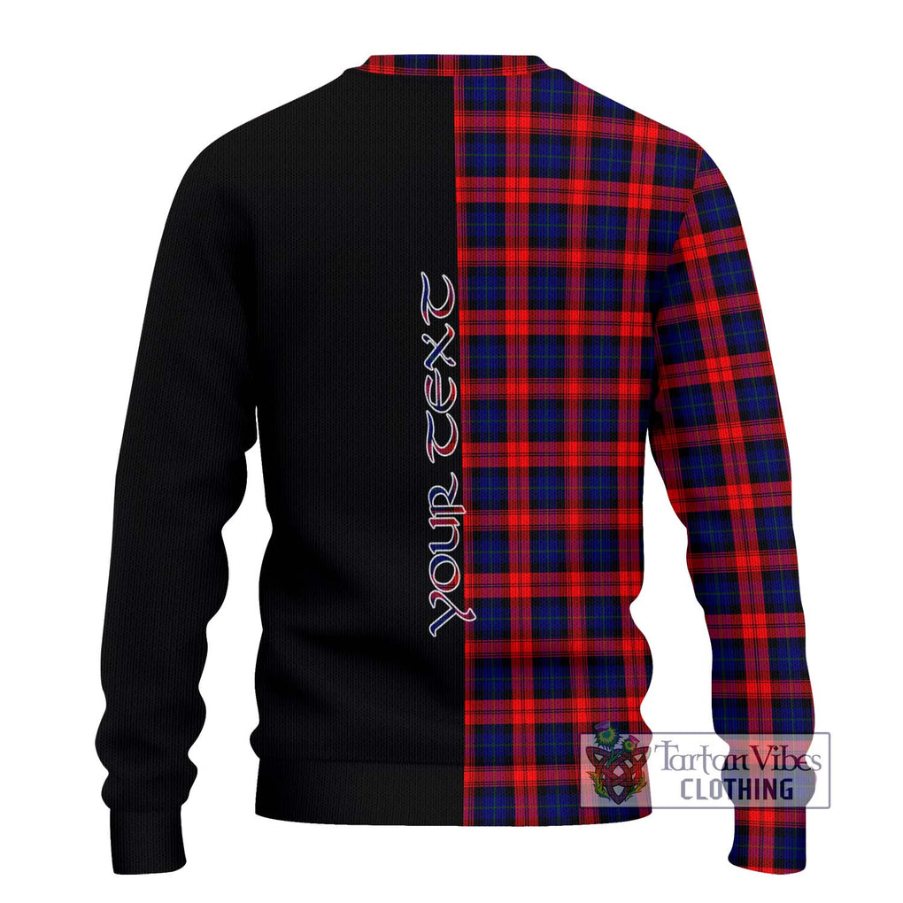 MacLachlan Modern Tartan Knitted Sweater with Family Crest and Half Of Me Style - Tartanvibesclothing Shop