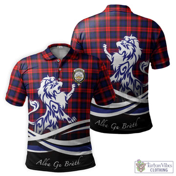 MacLachlan Modern Tartan Polo Shirt with Alba Gu Brath Regal Lion Emblem