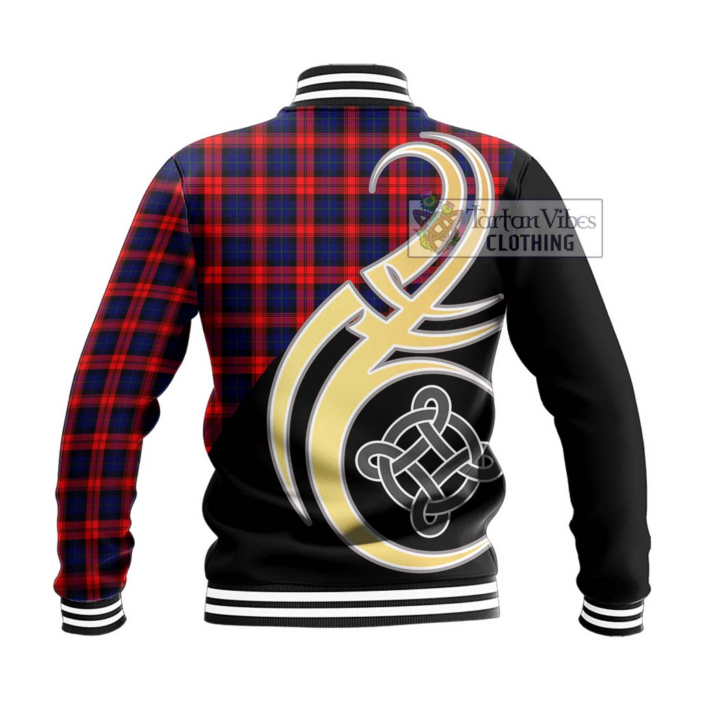 MacLachlan Modern Tartan Baseball Jacket with Family Crest and Celtic Symbol Style - Tartan Vibes Clothing