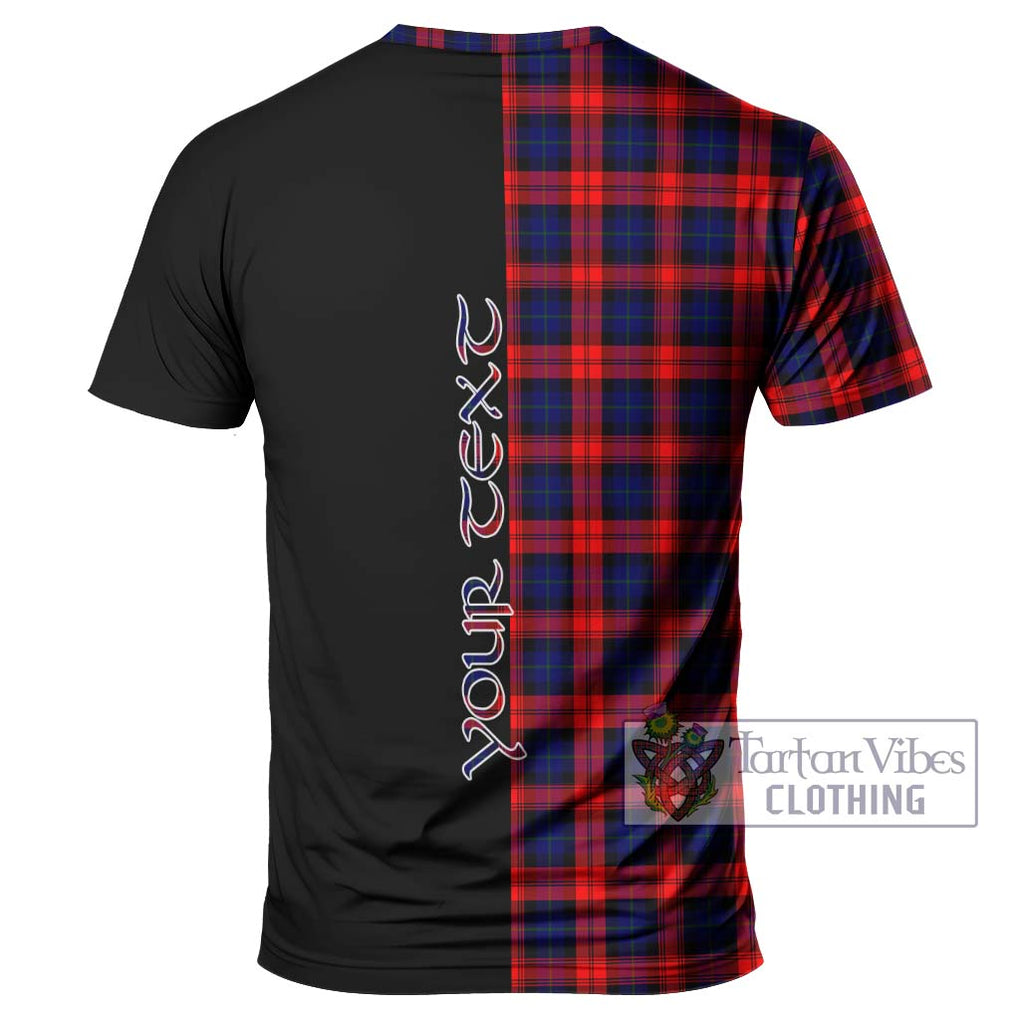 MacLachlan Modern Tartan T-Shirt with Family Crest and Half Of Me Style - Tartanvibesclothing Shop