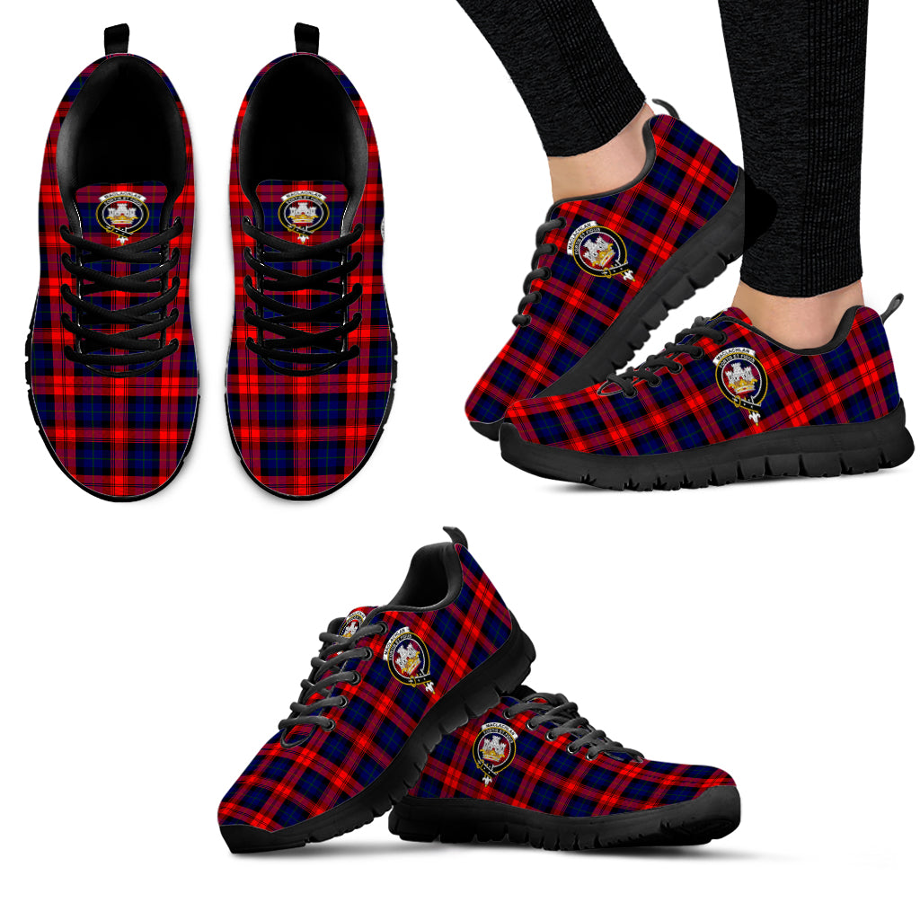 MacLachlan Modern Tartan Sneakers with Family Crest - Tartan Vibes Clothing