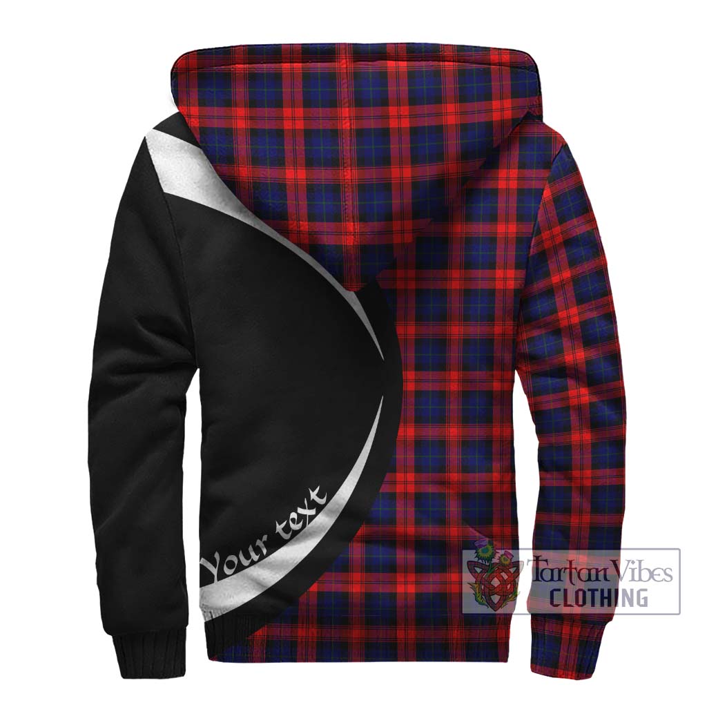 MacLachlan Modern Tartan Sherpa Hoodie with Family Crest Circle Style - Tartan Vibes Clothing