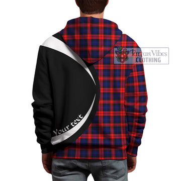 MacLachlan Modern Tartan Hoodie with Family Crest Circle Style