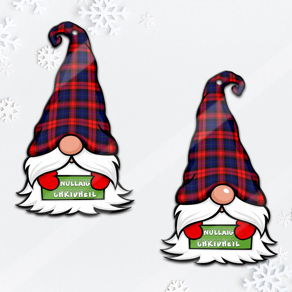 MacLachlan Modern Gnome Christmas Ornament with His Tartan Christmas Hat Mica Ornament - Tartanvibesclothing