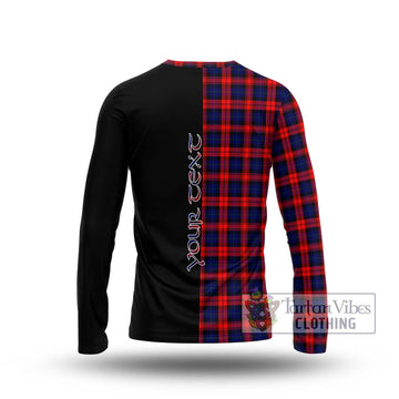 MacLachlan Modern Tartan Long Sleeve T-Shirt with Family Crest and Half Of Me Style