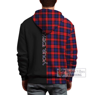 MacLachlan Modern Tartan Hoodie with Family Crest and Half Of Me Style