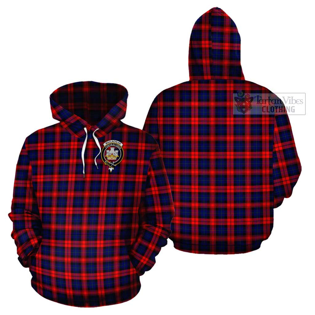 MacLachlan Modern Tartan Cotton Hoodie with Family Crest Pullover Hoodie - Tartan Vibes Clothing