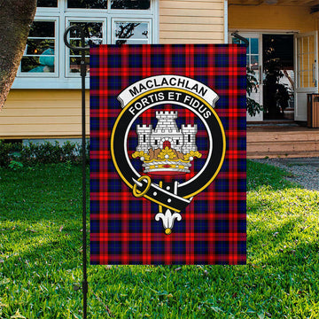 MacLachlan Modern Tartan Flag with Family Crest