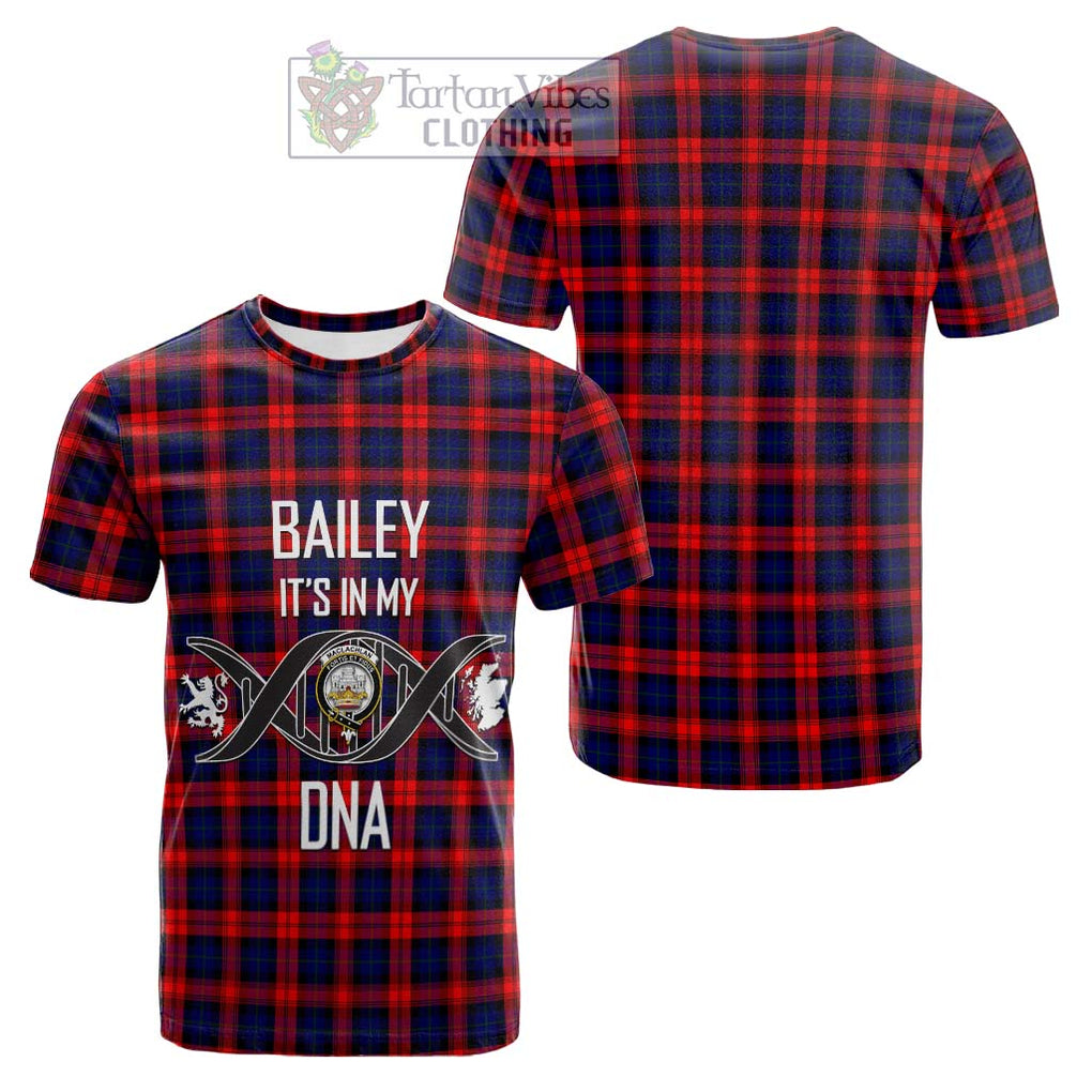 Tartan Vibes Clothing MacLachlan Modern Tartan Cotton T-shirt with Family Crest DNA In Me Style