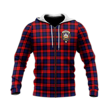 MacLachlan Modern Tartan Knitted Hoodie with Family Crest