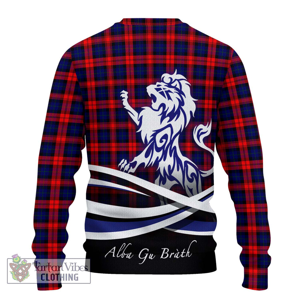 MacLachlan Modern Tartan Knitted Sweater with Alba Gu Brath Regal Lion Emblem - Tartanvibesclothing Shop