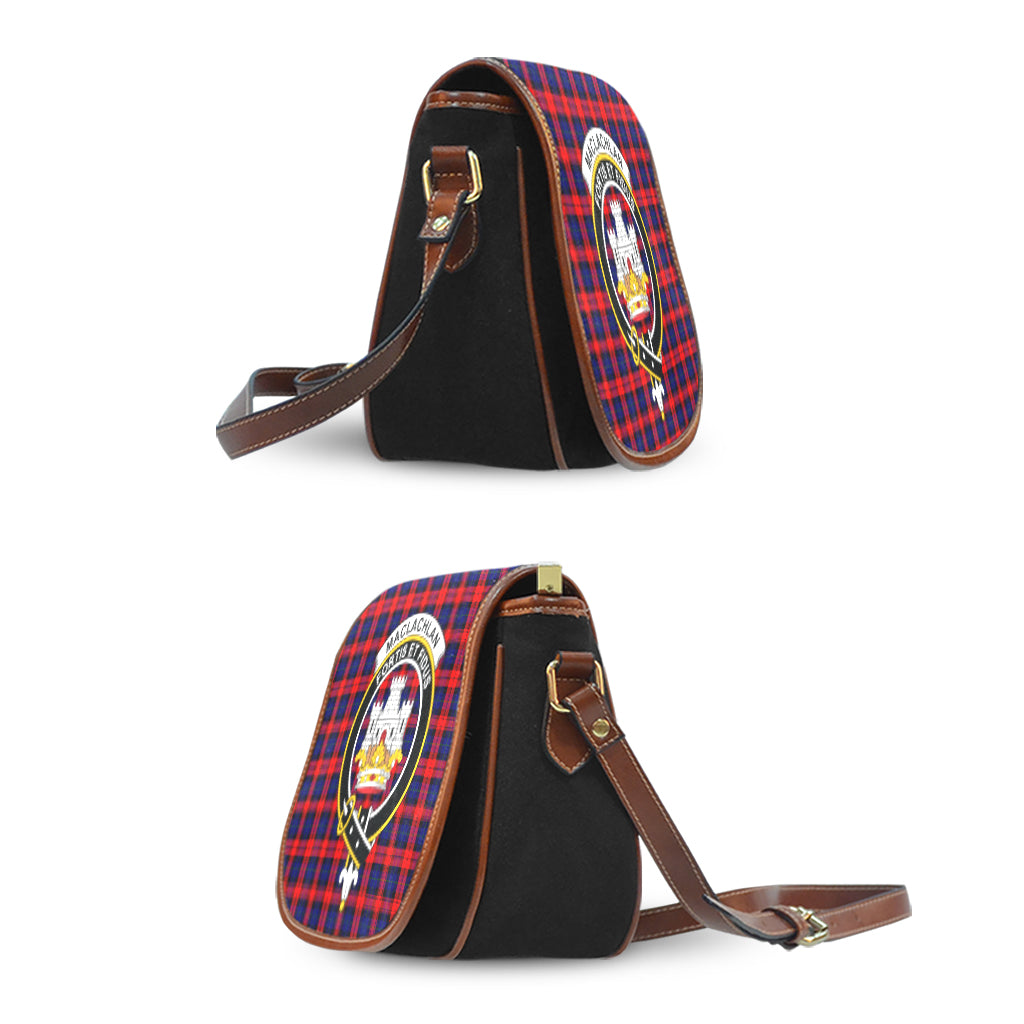 MacLachlan Modern Tartan Saddle Bag with Family Crest - Tartan Vibes Clothing