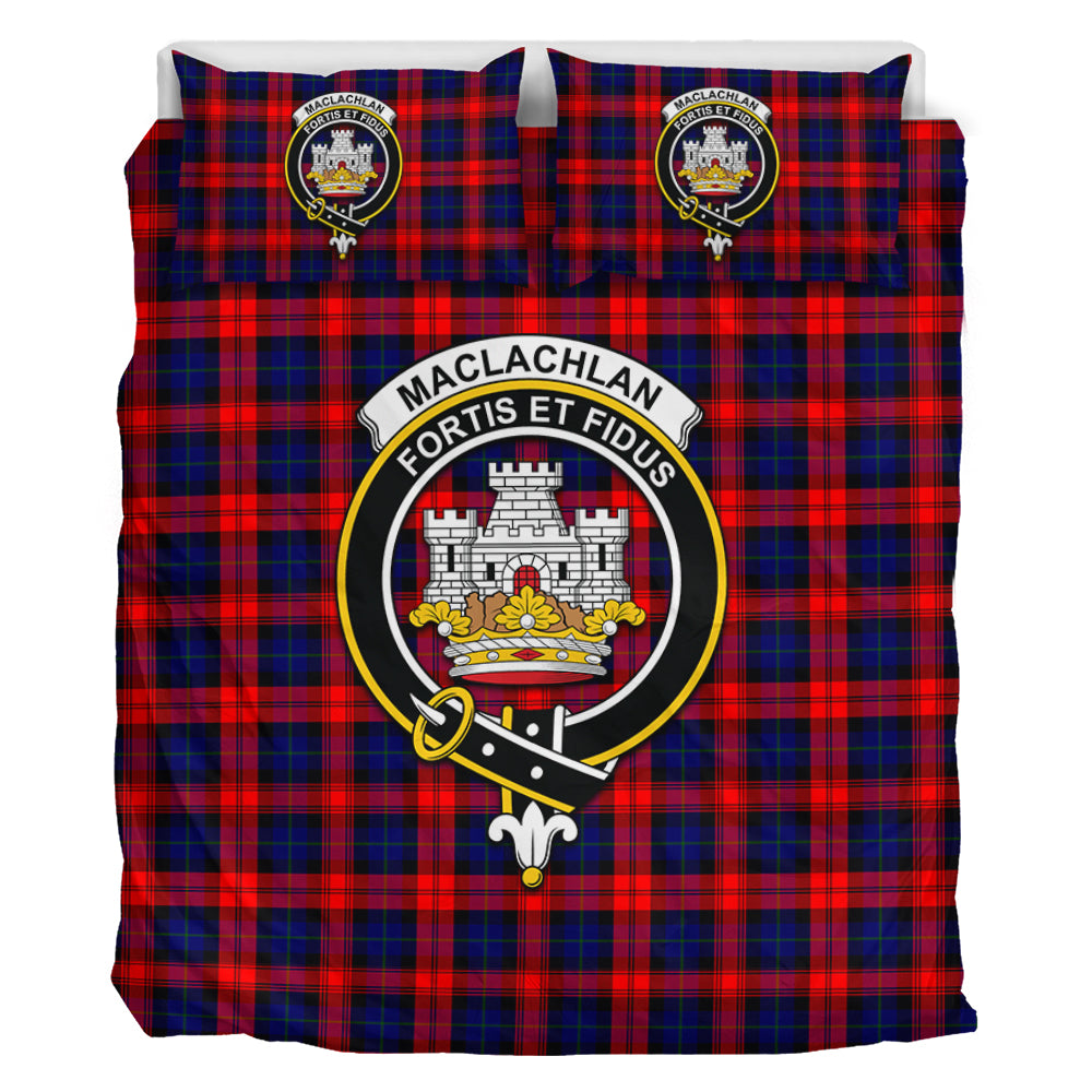 MacLachlan Modern Tartan Bedding Set with Family Crest - Tartan Vibes Clothing