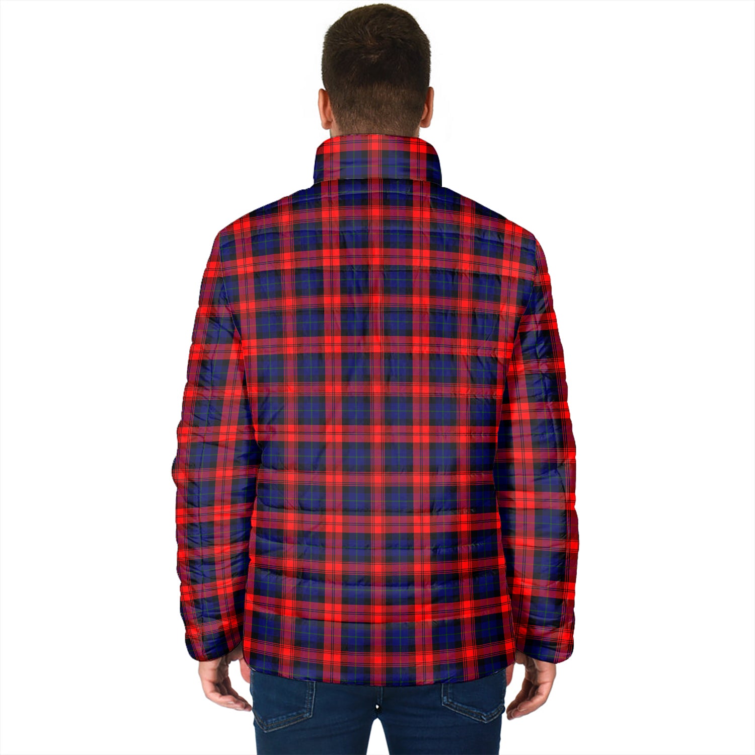 MacLachlan Modern Tartan Padded Jacket with Family Crest - Tartan Vibes Clothing