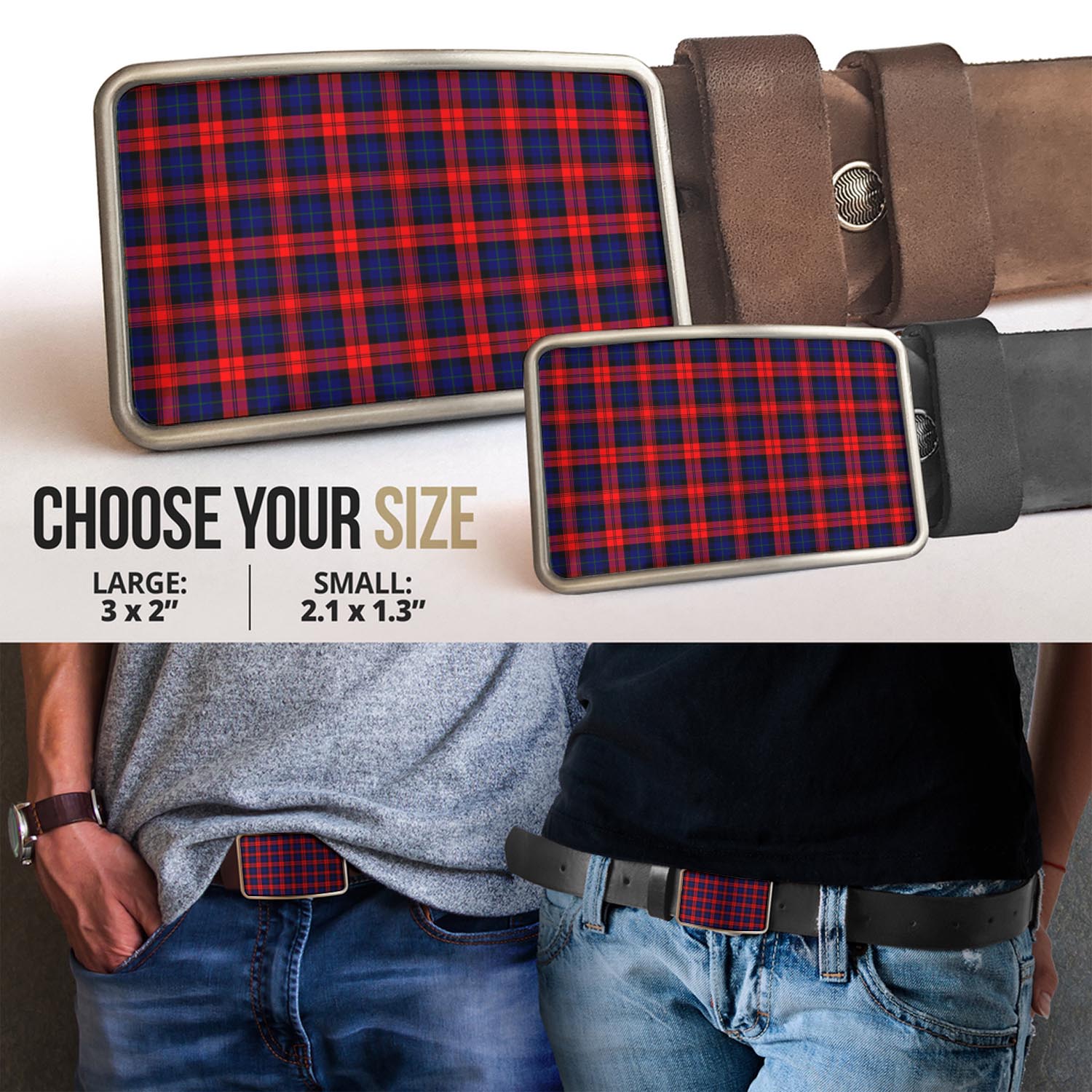 MacLachlan Modern Tartan Belt Buckles - Tartanvibesclothing