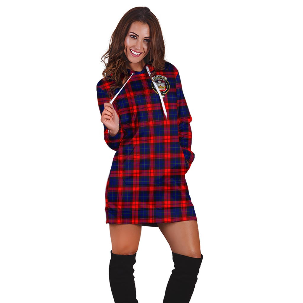 MacLachlan Modern Tartan Hoodie Dress with Family Crest - Tartanvibesclothing