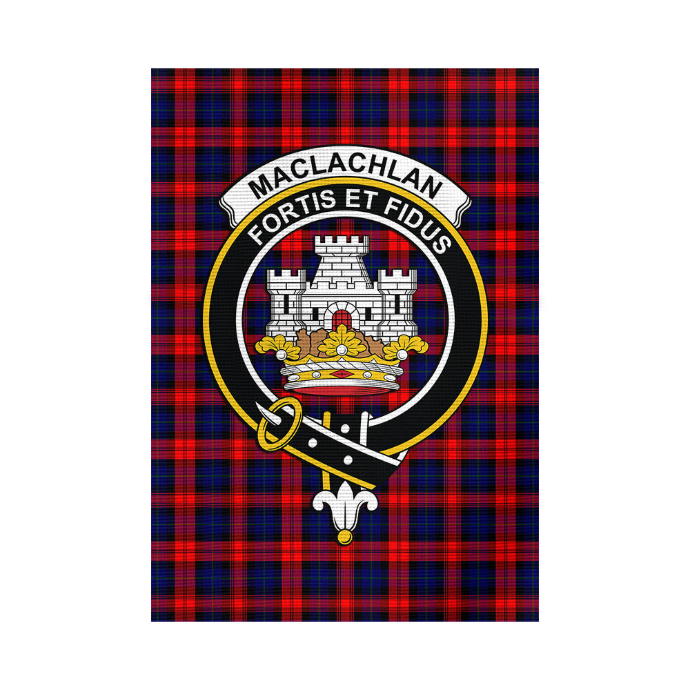 MacLachlan Modern Tartan Flag with Family Crest - Tartan Vibes Clothing