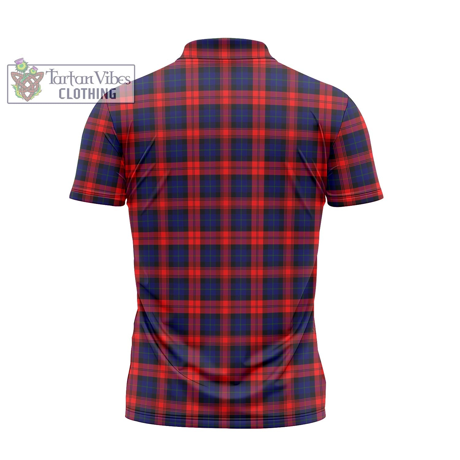 Tartan Vibes Clothing MacLachlan Modern Tartan Zipper Polo Shirt with Family Crest