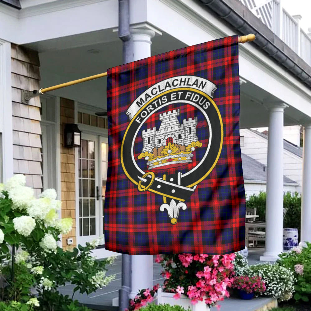 MacLachlan Modern Tartan Flag with Family Crest - Tartan Vibes Clothing