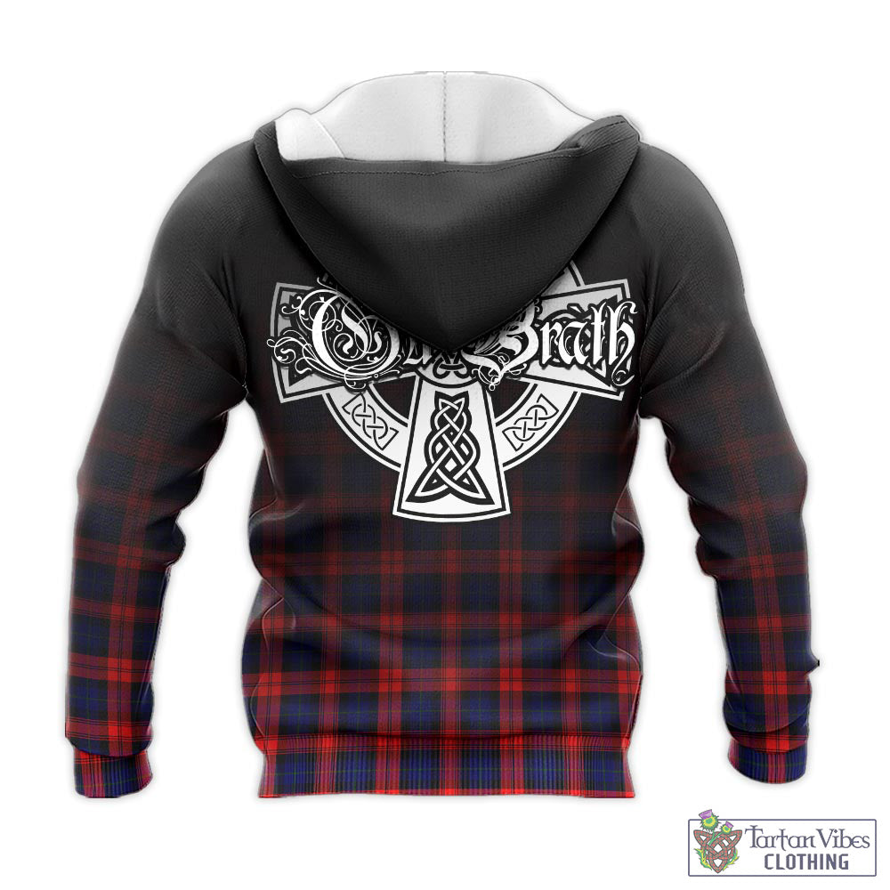Tartan Vibes Clothing MacLachlan Modern Tartan Knitted Hoodie Featuring Alba Gu Brath Family Crest Celtic Inspired