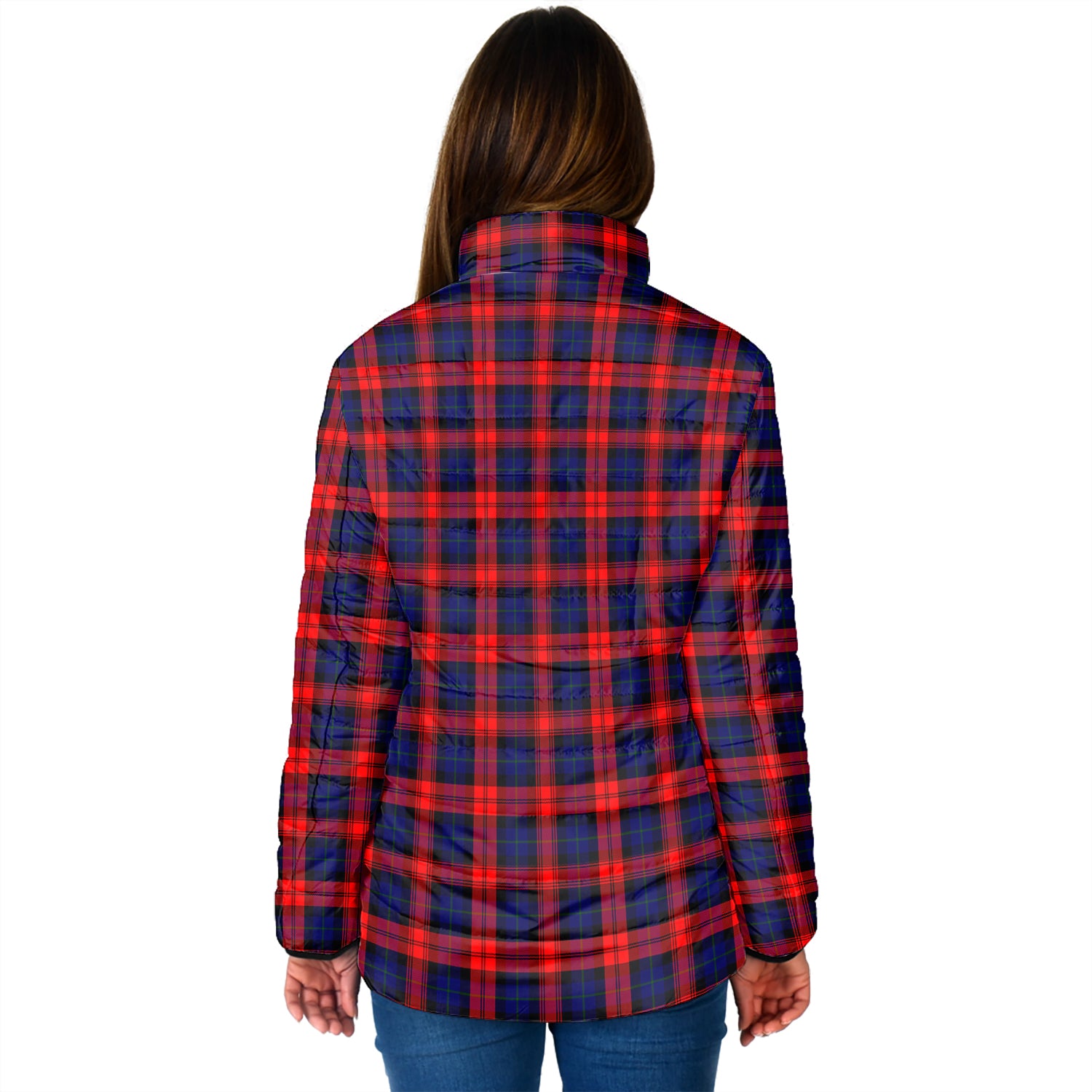 MacLachlan Modern Tartan Padded Jacket with Family Crest - Tartan Vibes Clothing