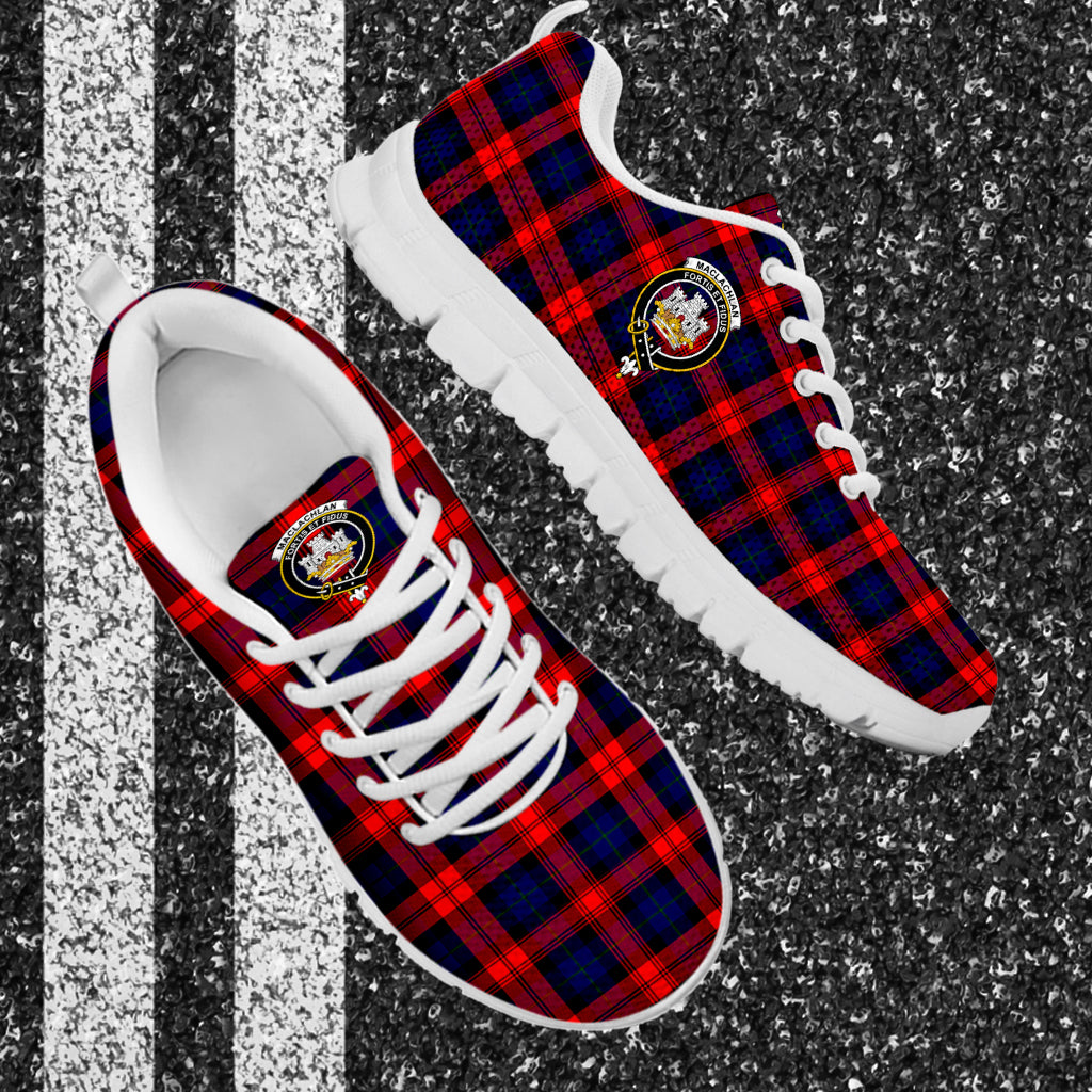 MacLachlan Modern Tartan Sneakers with Family Crest - Tartan Vibes Clothing