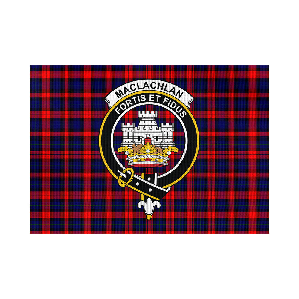 MacLachlan Modern Tartan Flag with Family Crest - Tartan Vibes Clothing