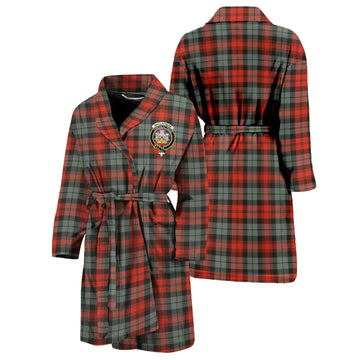 MacLachlan Weathered Tartan Bathrobe with Family Crest