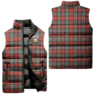 MacLachlan Weathered Tartan Sleeveless Puffer Jacket with Family Crest